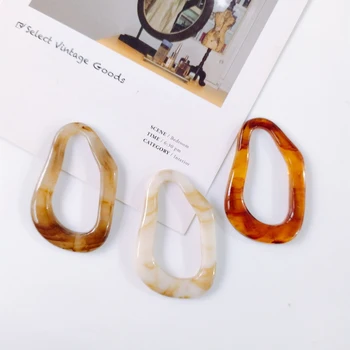 

Irregular Eardrop Acrylic Earring Accessories Pendant Necklace Charms Jewelry Finding Diy Handmade Material 8pcs