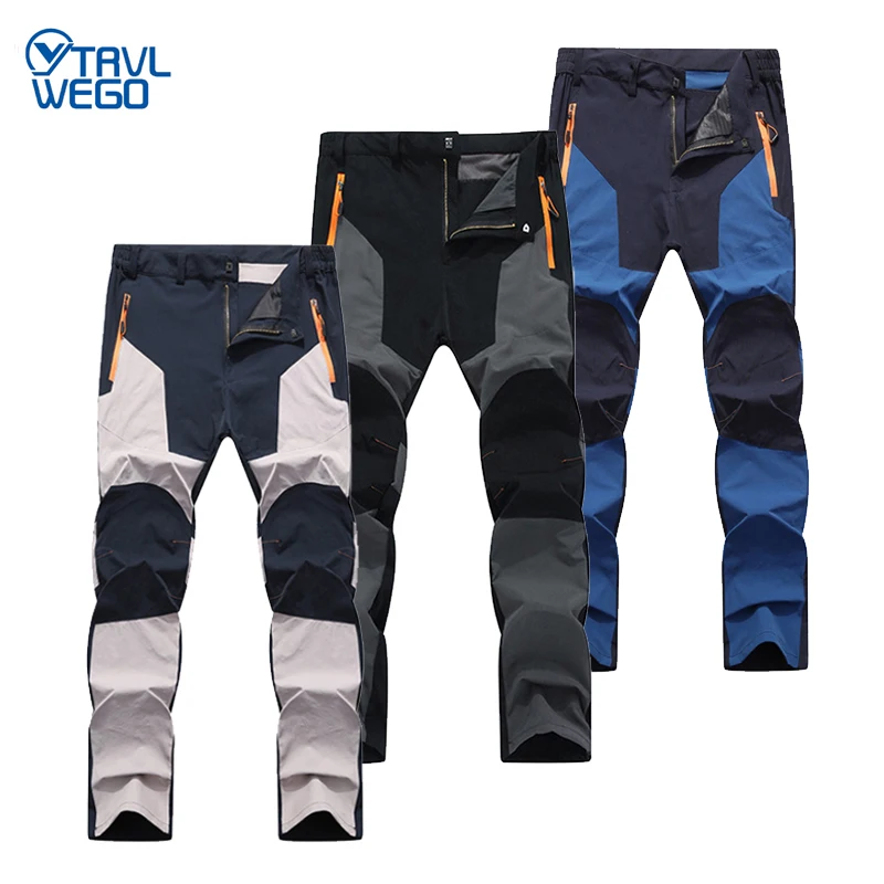 Men Hiking Pants hiking pants Wear-Resistant Quick Dry Anti-UV Pant Waterproof Elastic Trousers 5XL Climbing Trekking Summer