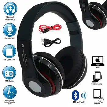 

Bluetooth Wireless/Wired Stereo Headphones Headset Over Ear For iPhone Samsung