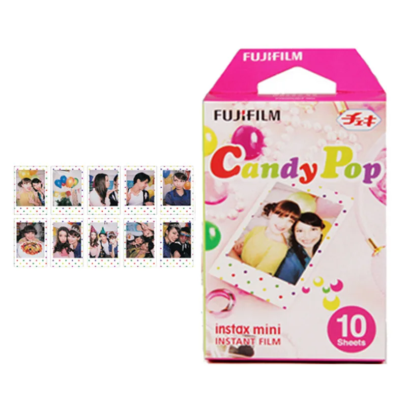 10 листов fuji fujifilm instax mini Color edge fims для instant camera mini 7s 25 50s 8 90 фотобумага - Цвет: Candy