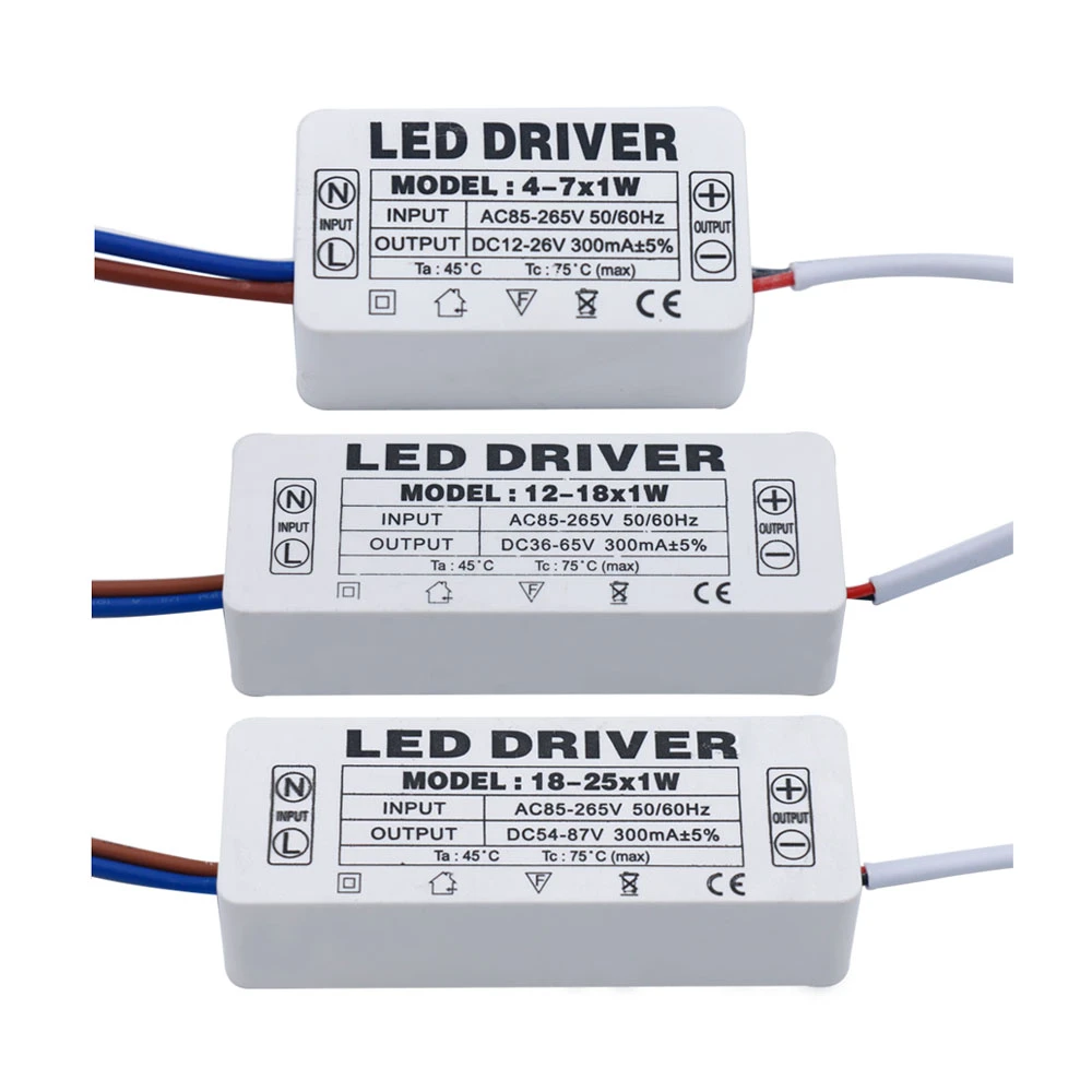 New LED Driver 2W 10W 15W 30W 300mA LED Power Supply AC90 265V Transformers LED Lighting|Lighting Transformers| - AliExpress