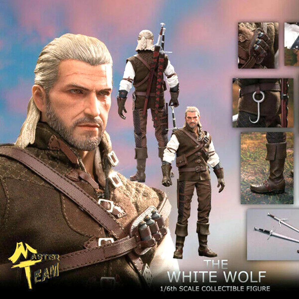 

Full set MTTOYS The White Wolf Geralt of Rivia Male 1/6 Action Figure Set Model Doll For fans collection toys
