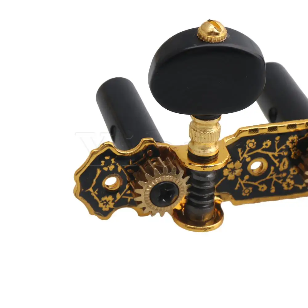 

Yibuy Classical Guitar Tuning Pegs Machine Heads Tuning Key Pegs Black Set of 2