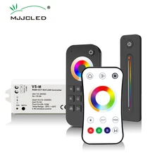 RGB Controller RGBCCT RGBWW RGBW CCT Dimmer 12V DC 24V 15A 5 Channels Wireless 2.4G RF Remote Control for LED Light Strips V5-M