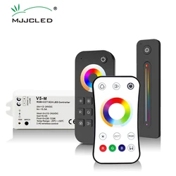 RGB Controller RGBCCT RGBWW RGBW CCT Dimmer 12V DC 24V 15A 5 Channels Wireless 2.4G RF Remote Control for LED Light Strips V5-M