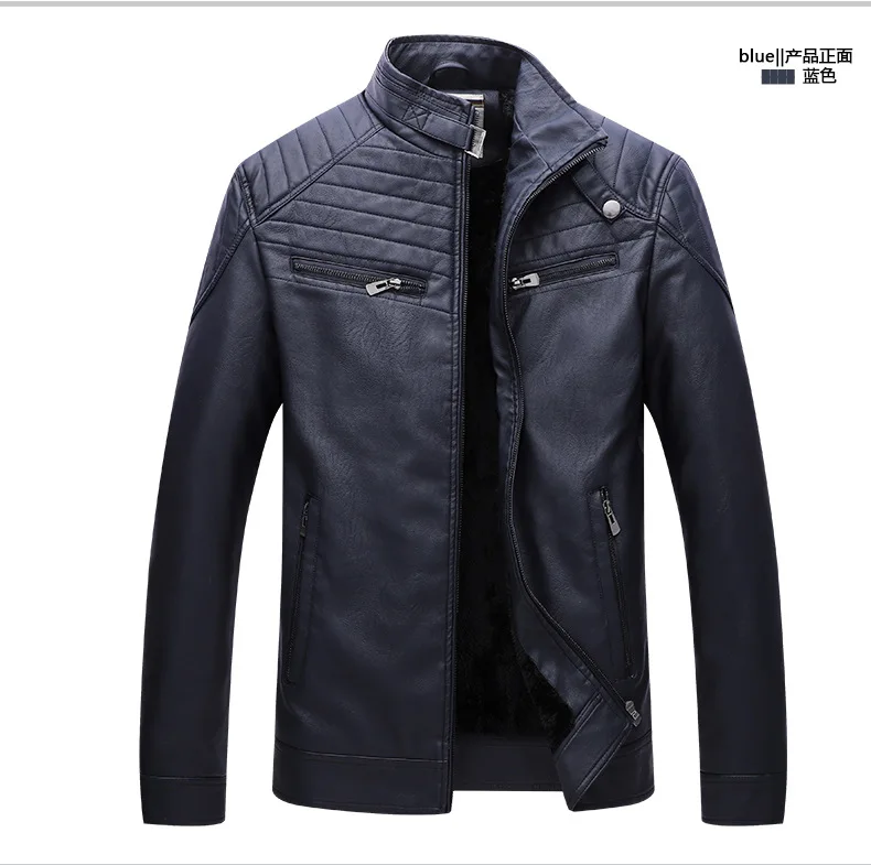 AliExpress Wish кожаная куртка большого размера мужская кожаная одежда осень и зима Мужская плюс бархат из искусственной кожи