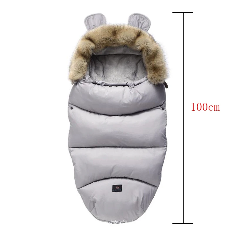 Winter Stroller Warm Bag 100cm Wool Sleeping Bag Newborn Envelop Kids Sleeping Bag 5 Colors Winter Stroller Sleeping Bag