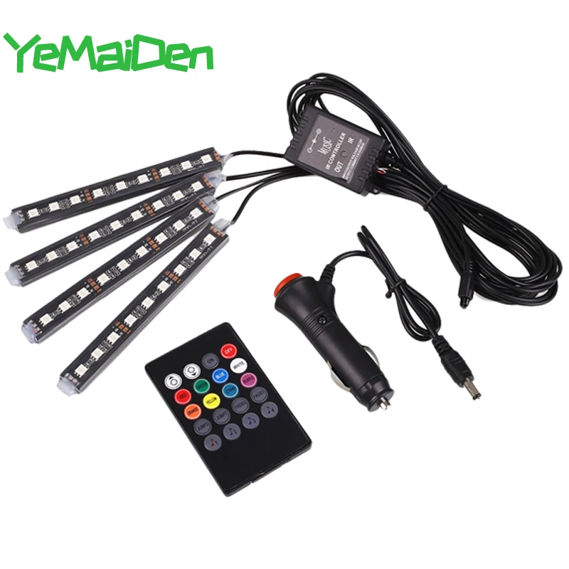 

Car Styling RGB LED Strip Light Decorative Atmosphere Lamp Car Interior Music remote Light Club Disco Magic Stage Effect Lights