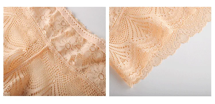 CINOON Women Panties Sexy Lace Underwear Woman Knickers Lace Panties Embroidery Lingerie Transparent Briefs Underpants Plus Size (14)