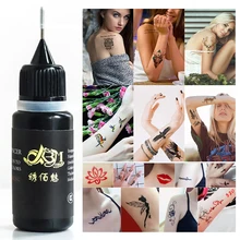 6 Colors Lasting Juice Tattoo Cream Safe Waterproof DIY Tattoo Gel Tool 10ml Long Lasting Body Art Waterproof Tattoo Paint TSLM1