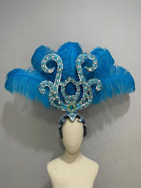 Coiffe À La Mode Et Exquise, Plumes De Samba, Chapeau De Bal Carnaval  D'halloween, Bar De Danse Latine, Spectacle De Mascarade - Accessoires -  AliExpress