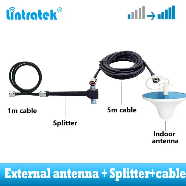 $US $10.72  External antenna set contians 2 way Splitter cable suit for upgrade 2G 3G 4G GSM Signal repeater ki
