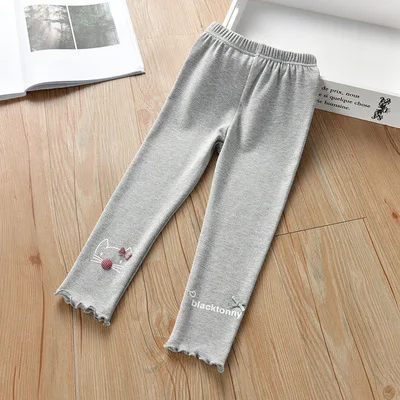 VIDMID Cute Rabbit Printed Girls Pants Winter Warm trousers Kids Baby Warm long pants clothing 2-6 years children pants 7071 28
