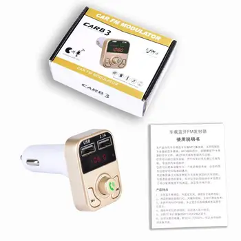 

Car Transmitter Modulator Hands-Free Car Kit Car Audio Mp3 Car Player Fast Charging Dual Usb Car Charger