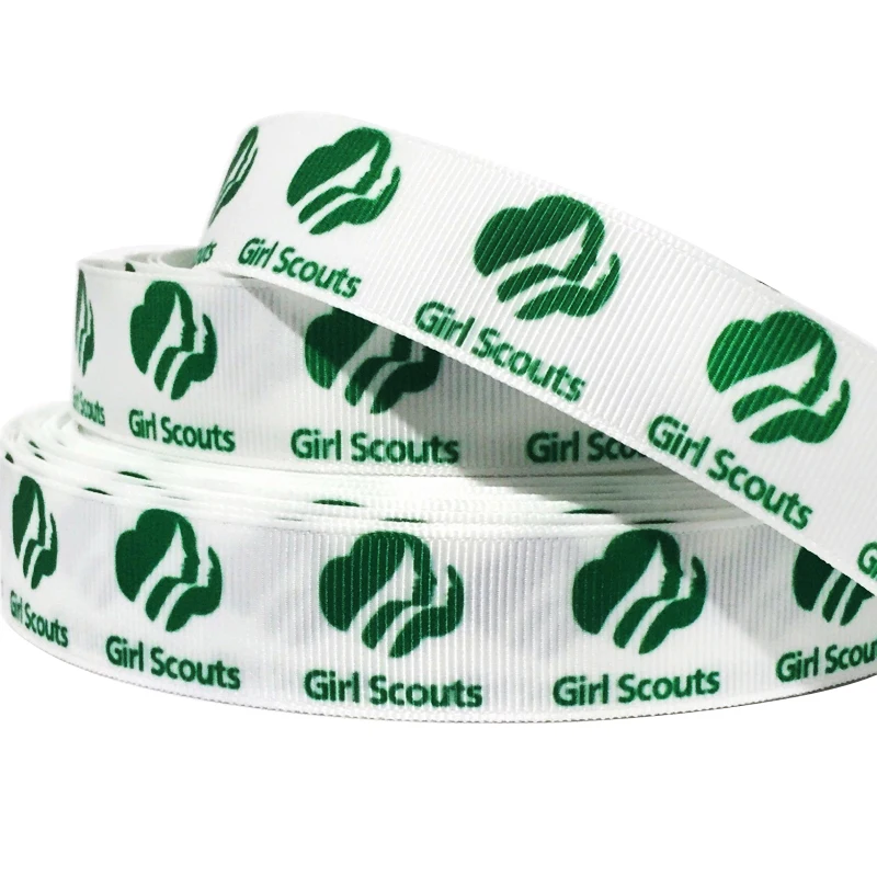 25mm Girl Scouts Printed Grosgrain Ribbon 1'' inch Webbing Cintas DIY Sewing Accssory Hairbows Scrapbooking Dog Collars Handmade | Дом и