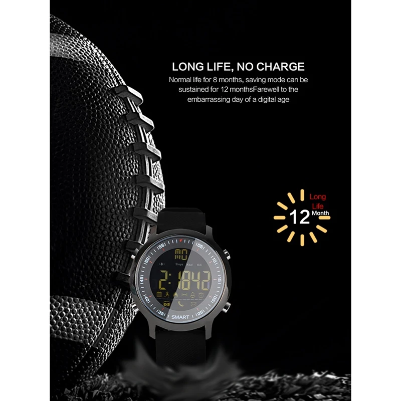 EX18 Smart Watch IP67 Waterproof 1.12 Screen BT 4.0 Support Call And SMS  Alert Sports Activities Tracker Wristwatch|Watchbands| - AliExpress