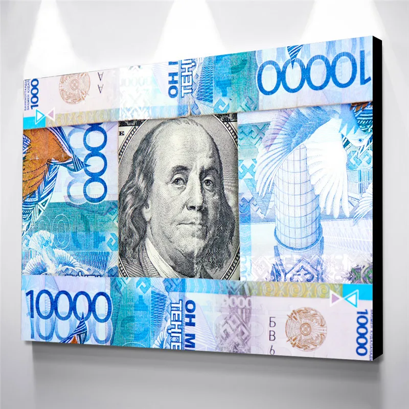 

Modular Canvas Money Patchwork Pictures Poster Prints Benjamin Franklin Painting Home Decor Wall Art Framework For Living Room