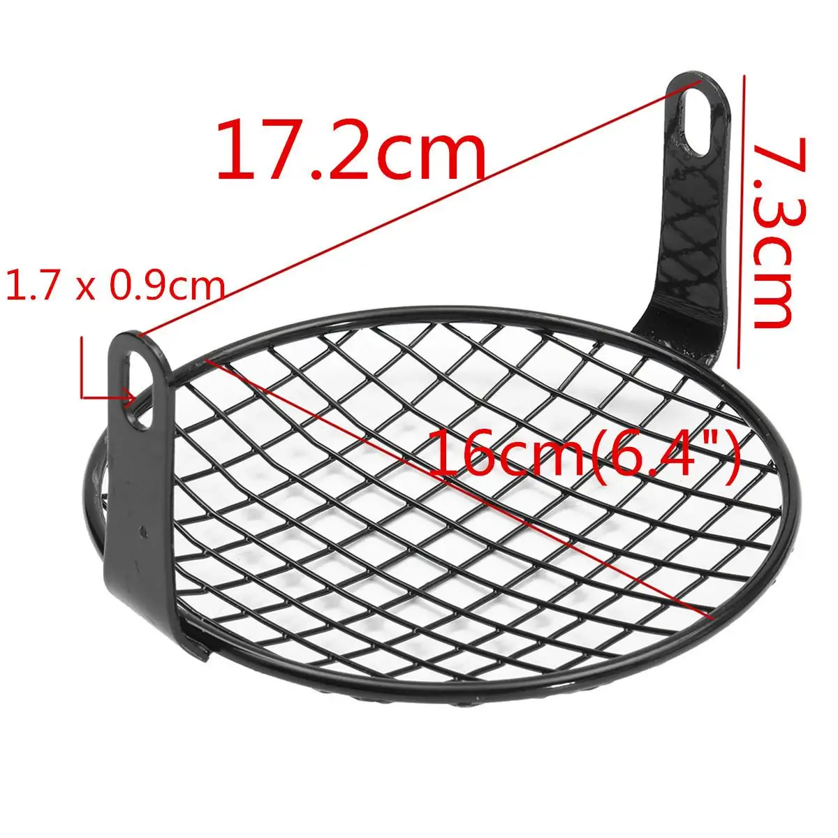 6.4 Inch Motorcycle Front Headlight Mesh Grill Mask Steel Retro Head Lamp Cover Mount Protector Guard for Honda for Bobber CB