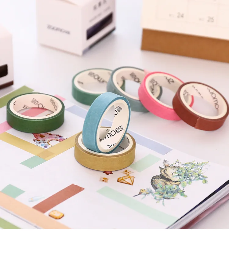 5 шт./упак. красочная лента washi милый комплект Декоративные DIY Скрапбукинг изоляционная лента стикер для канцелярских товаров школьные канцелярские принадлежности