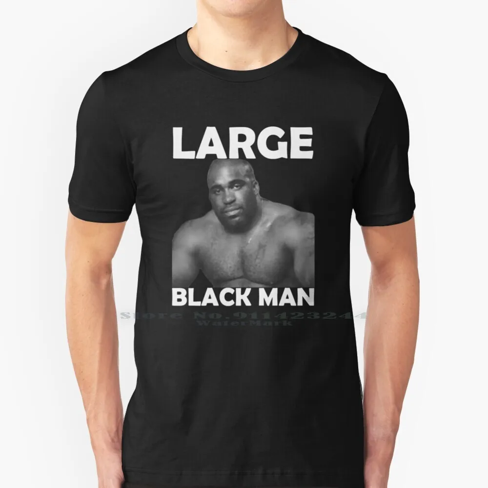 Wood: T-Shirt Uomo Nero Grande Cotone 6Xl Barry Wood Large Black Man Star Joke Meme Humor Bear Wood Emergency