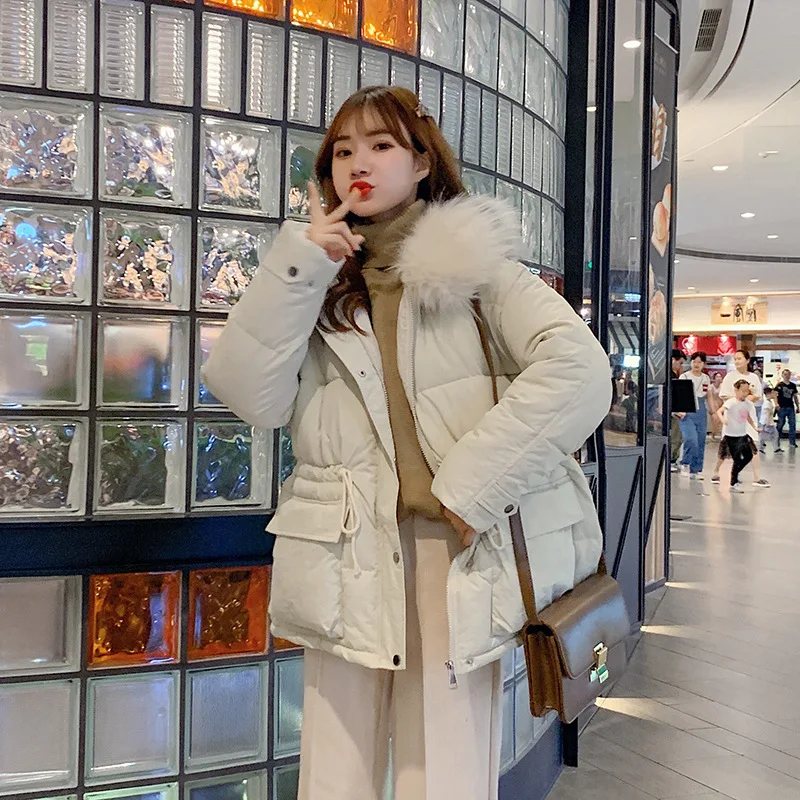 

AliExpress 2019 Winter New Style Cotton-padded Clothes Women's Short Korean-style Loose-Fit Hooded down Jacket Cotton-padded Clo