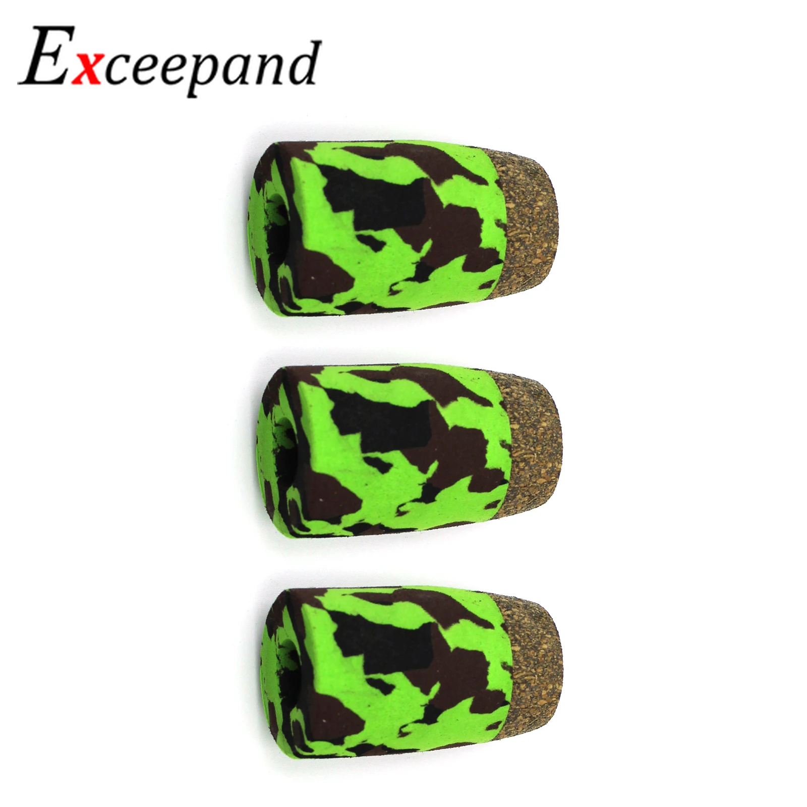 3 PCs/lot Exceepand Spinning Fishing Rod Handle Grip Rod Butt Section CAMO Handle Outdoor Fishing Replacement or Repair Parts