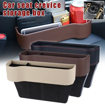 

New Car Seat Pockets PU Leather Car Console Side Organizer Filler Catch Storage Box