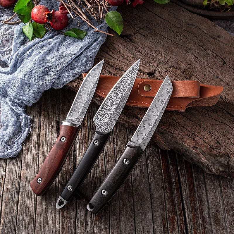 3inch Small Kitchen Knife Damascus Pattern Imitate Chef Meat Cleaver