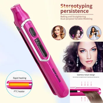 

Mini Electric Splint For Straight And Curly Hair With Charger Wireless lisseur cheveux