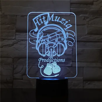 

Music Notes 3D Lamp Nightlight Bright Base Battery Operated Led Night Light Lamp for Room Decorative Unique Reward for Musician