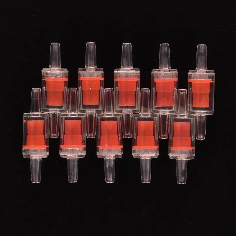 2 PCS Plastic One Way Non-Return Check Valve Aquarium Co2 System Aquarium Air Pump Red Water Tools Wholesale