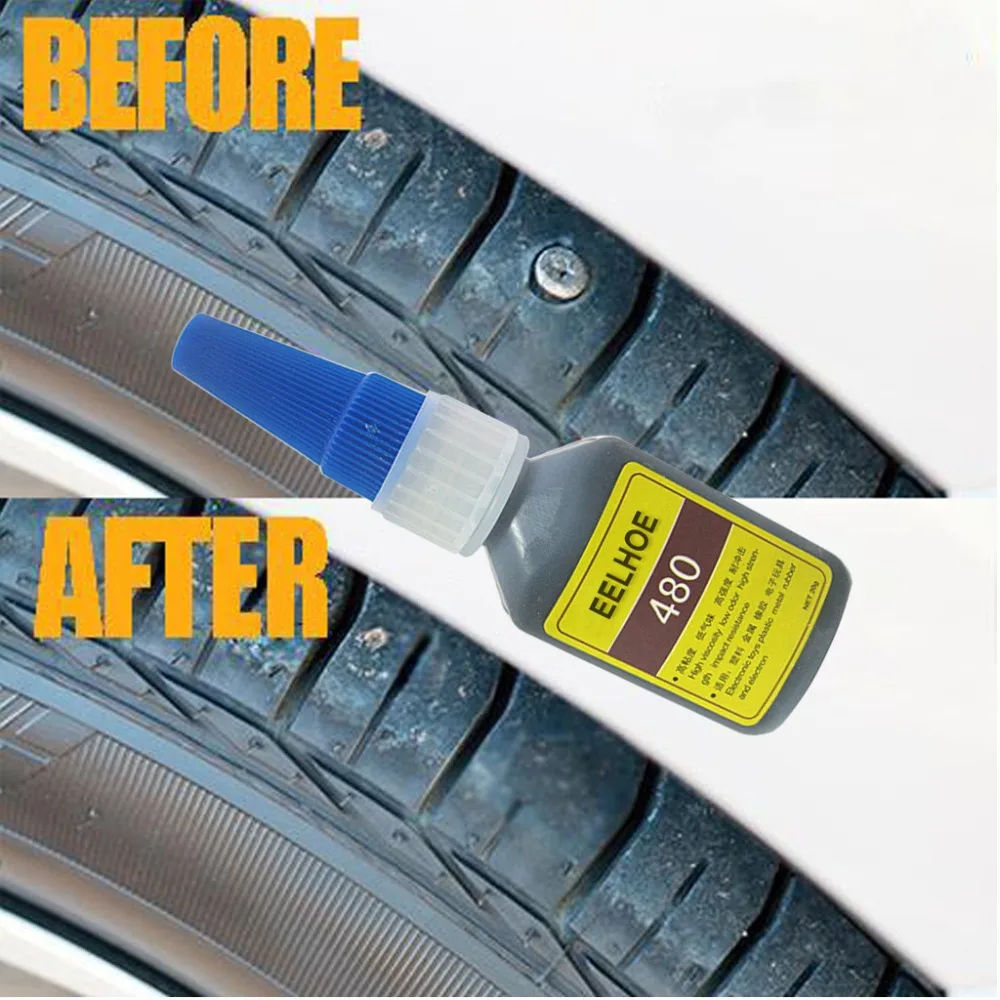 Mighty Tire Repair Glue Tyre Puncture Sealant Glue Bike Car Tire Repair Patch#3N01