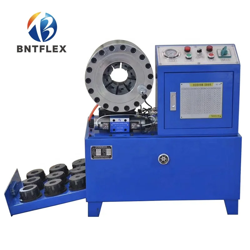 

Free shipping door to door service VAT paid BNT68 hose crimping machine and hose cutting machine with 15 sets of crimping dies