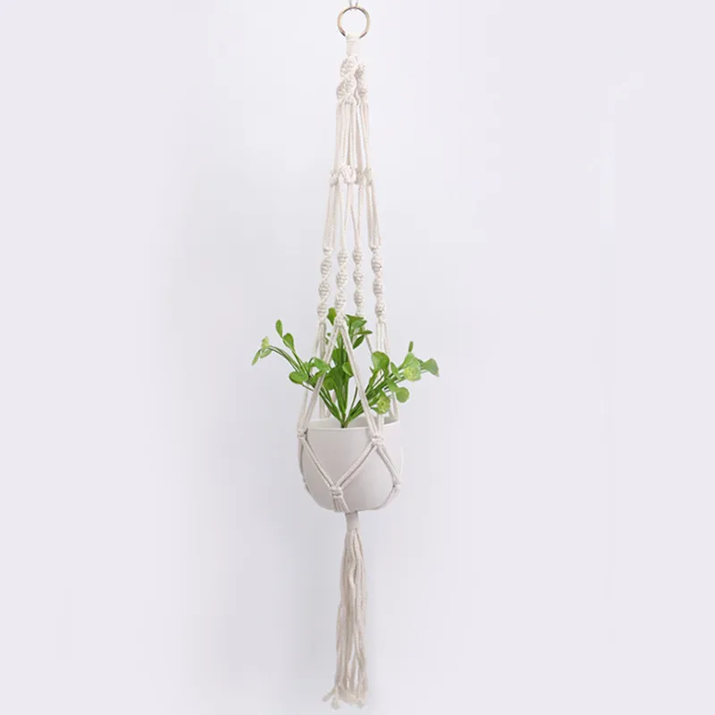 Hot Sales Handmade Macrame Plant Hanger Flower /pot Hanger For Wall Decoration Courtyard Garden