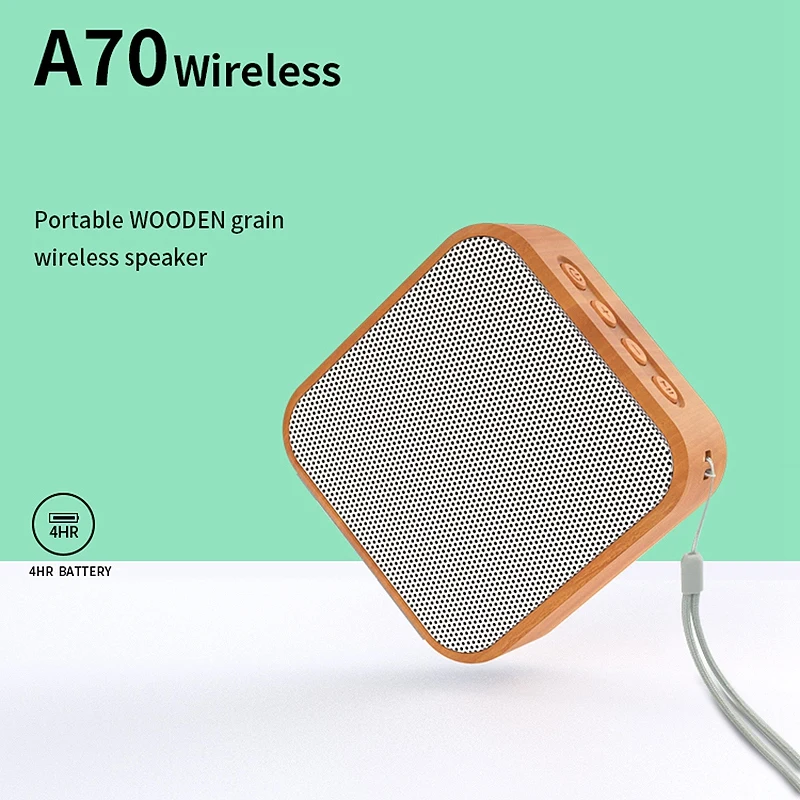 A70 деревянный портативный мини-динамик с Bluetooth винтажный беспроводной динамик с микрофоном Поддержка TF карты fm-радио для мобильного телефона
