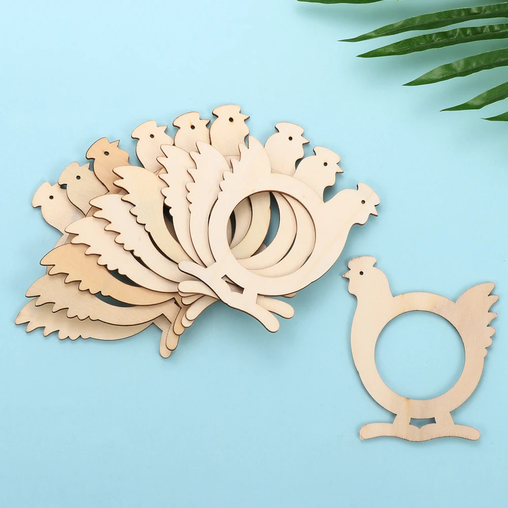 10PCS New Laser Cut Wood Napkin Ring Wedding Supplies Rabbit/Eggs Table Decor Creative Birthday DIY Decor Pendant Happy Easter napkin ring christmas napkin holder