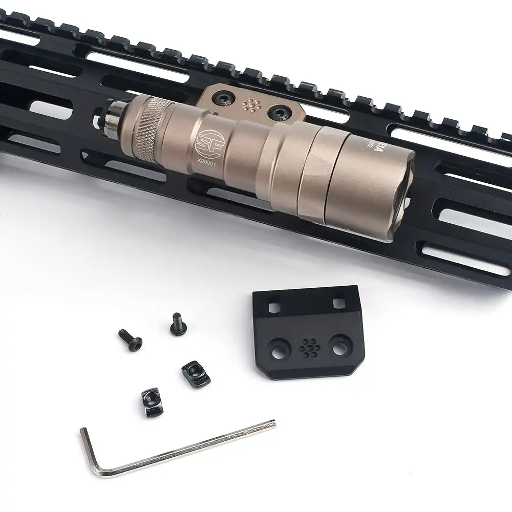 Side 45 /° WADSN Tactical 4 Slots Offset Rail Mount Aluminium pour M300 M600 Scout Light Optic Sight fit M-Lok KEYMOD Picatinny Rail