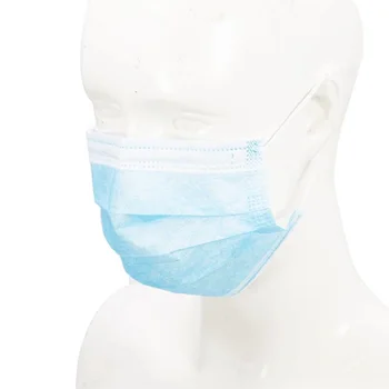 

50PCS Blue Disposable Protective Mask Fast Shipping 3 Layers Dustproof Facial Protective Cover Masks Maldehyde Prevent
