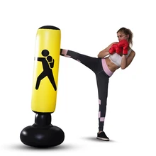 160CM Boxing Punching Bag Inflatable Tumbler Muay Thai Training Pressure Relief Bounce Back Sandbag Fitness Kickboxing Equipment