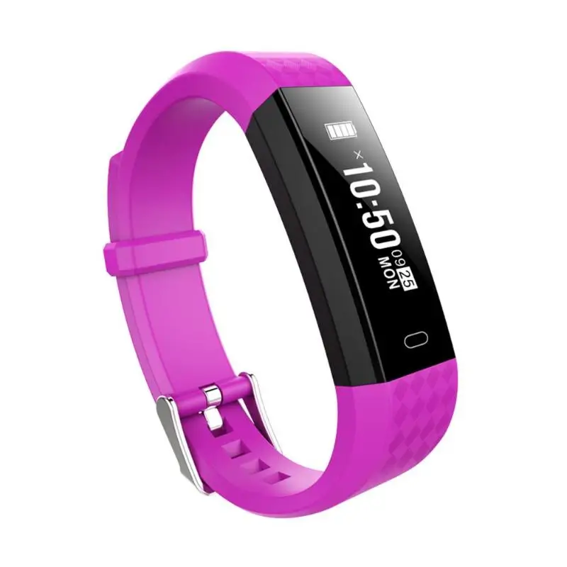Purple ZY68 Смарт-часы, Bluetooth 4,0, браслет с монитором сердечного ритма, спортивный браслет, фитнес-трекер для сна, для IOS, Android, телефона - Color: Purple