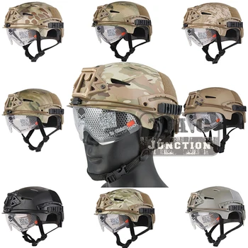 

Emerson EXF Bump Padded Helmet w/ Goggle Rail 2.0 Mounting EmersonGear Tactical Helmet Head Protective w/ Side Rail & NVG Shroud