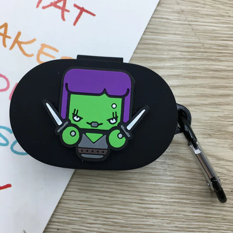 23 Мультяшный чехол для наушников с крючком для Xiaomi Redmi AirDots, новинка, чехол, беспроводной Bluetooth чехол для наушников, мягкий чехол из ТПУ - Цвет: 23