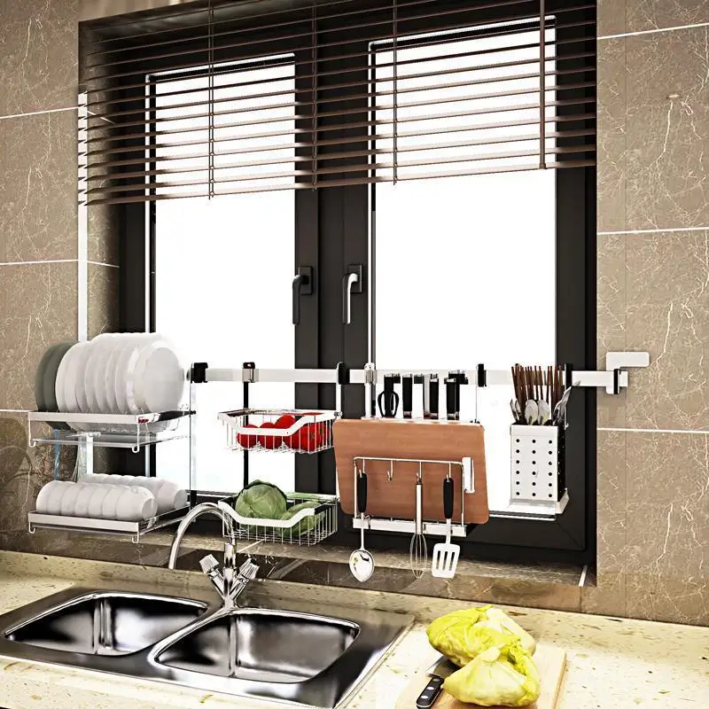 Cosinha Egouttoir Vaisselle Nevera De Organizer из нержавеющей стали Cozinha Cocina Organizador кухонный стеллаж для хранения