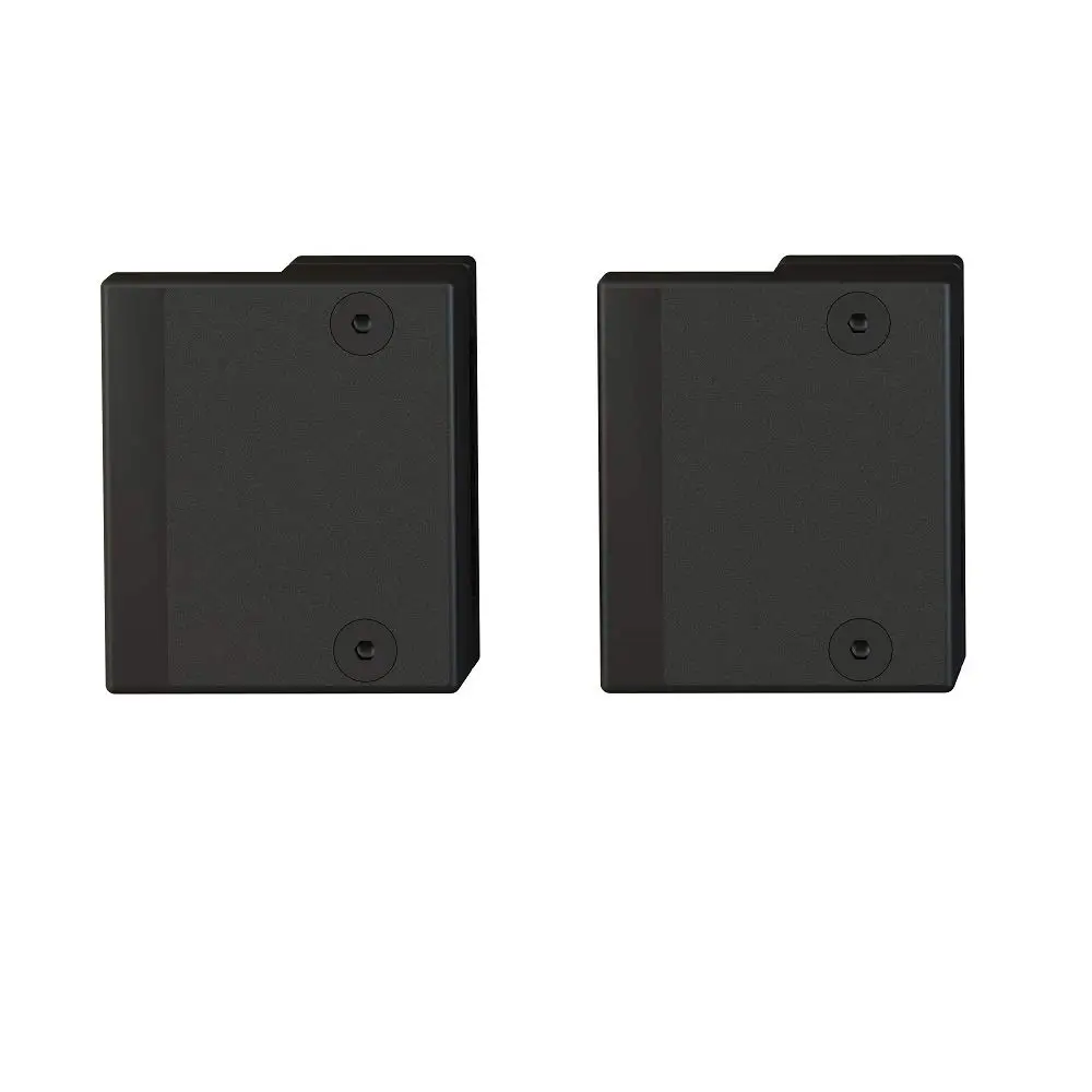 

Matte Black 2 Door Stops Spoke Wheel Sliding Barn Door Hardware for Flat Rail 1 9/16in Width 1/4in Thick,Basic