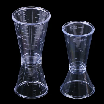 

20/40ml Transparent Resin Bar Wine Cocktail Shaker Jigger Double Shot Short Drink Mixer Wine Measurer Cup Bar Accessories