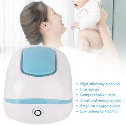 New Air Purifier Portable Ozone Generator Odor Removal Machine For Household Office Low Noise Easy To Run Sterilizer Filter Blue
