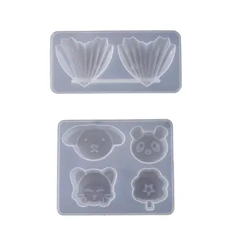 

DIY Crystal Epoxy Mold Dog Panda Cat Shape add various decorations or fillers UV Resin Mould Decorations Making
