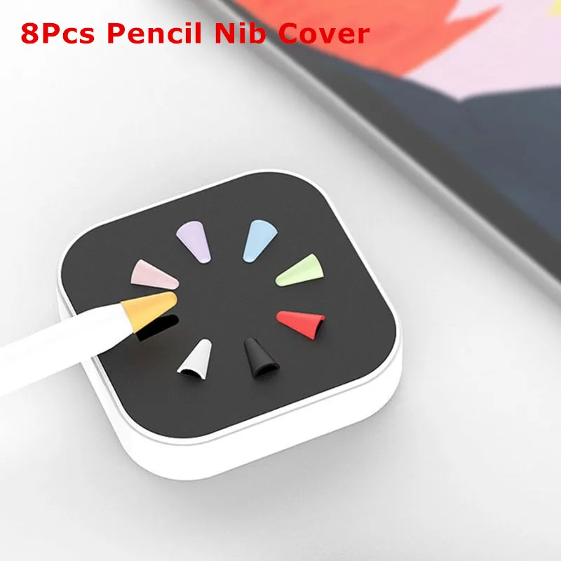 

8 Packs Touchscreen Pen Nib Case For Apple Pencil 2nd Generation Silicone Pencil Tip Cover For Pencil 1St Pen Cap Protector