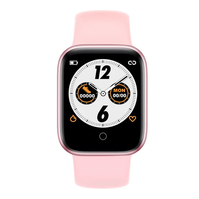 Новинка NY07 спортивные умные часы для мужчин кровяное давление фитнес-трекер монитор сердечного ритма Смарт-часы для женщин для Apple android - Цвет: Silicone Pink