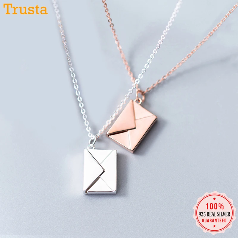 Trusta, 925 пробы, серебряное ожерелье, ювелирное изделие "I love you", ожерелье с подвеской, специальный Рождественский подарок для подруги жены DS1349